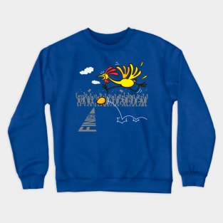 Chicken and egg dilemma: scrambled forever? Crewneck Sweatshirt